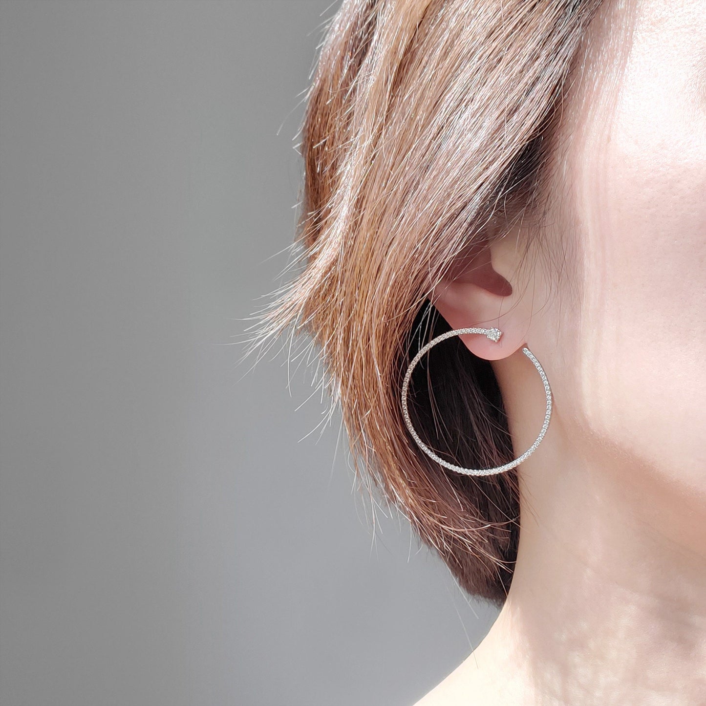 Large Pavé Hoops