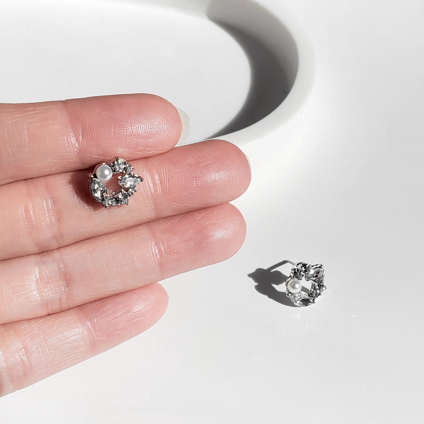 Mini Pearl Floral Studs