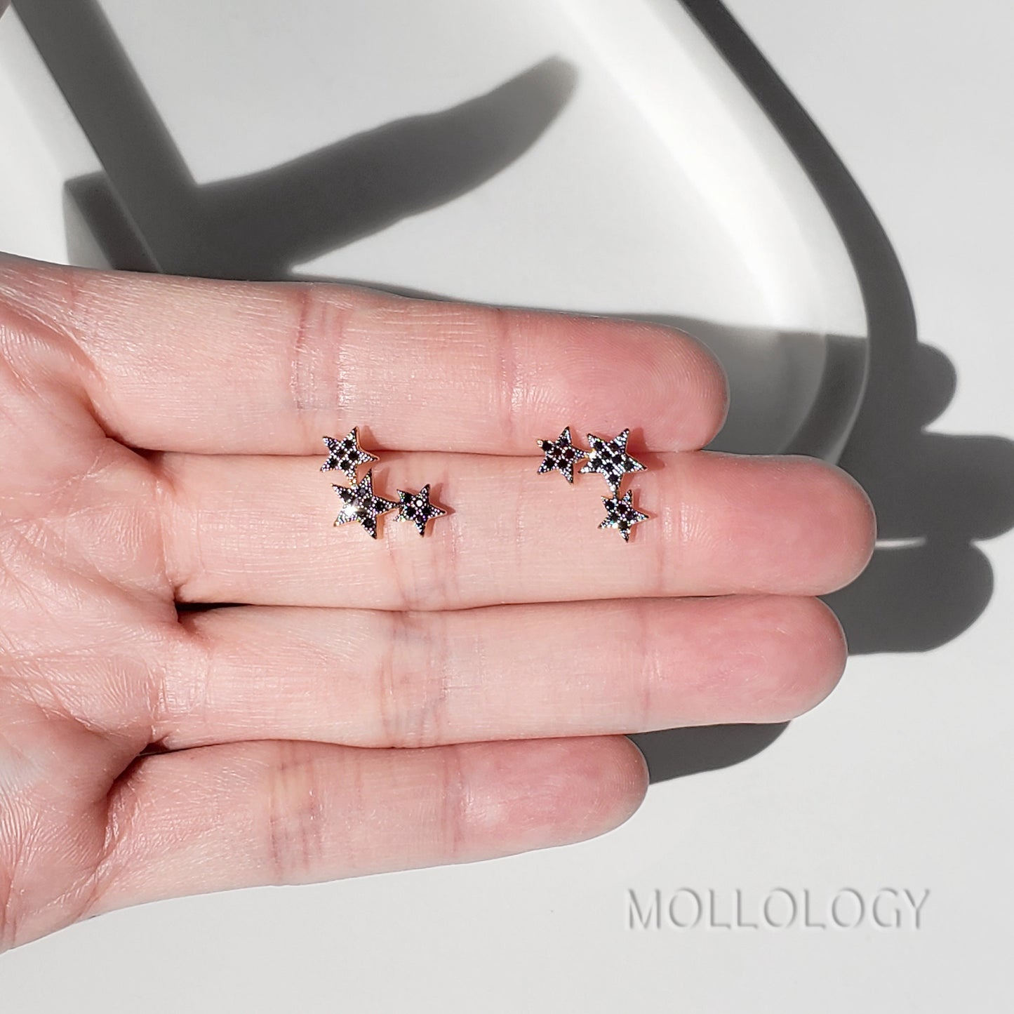 Black Star Earrings