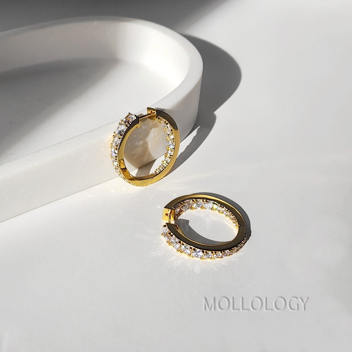Diamond Hoop Earrings