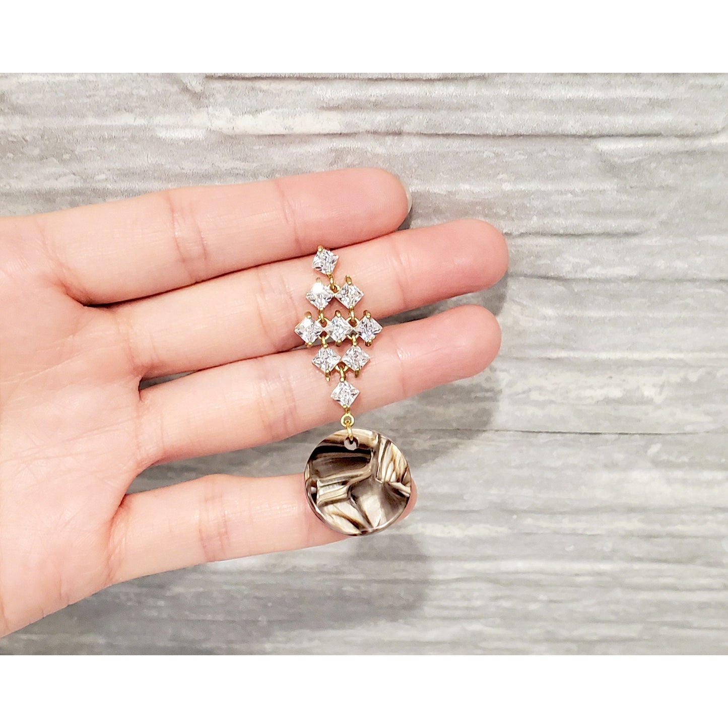 Art Deco Tortoise Earrings