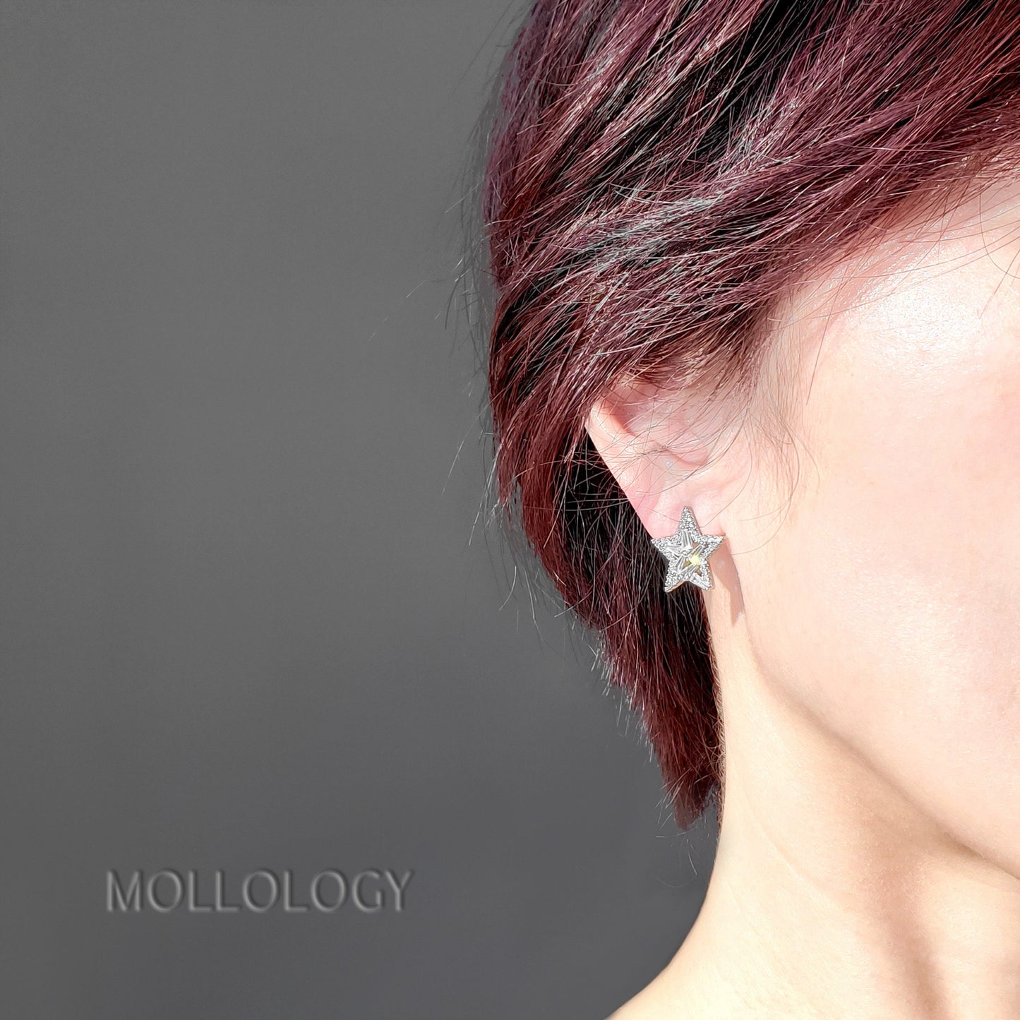These dainty CZ star earrings feature a chic open star design with baguette details in shiny silver, creating modern celestial earrings that catch the light beautifully. Ideal as everyday star stud earrings or special-occasion jewelry, they are lightweight, comfortable, and perfect for stacking with other dainty silver earrings. Lovely as bridal and bridesmaids earrings, these star earrings make a thoughtful gift for her for birthdays, holidays, or weddings.