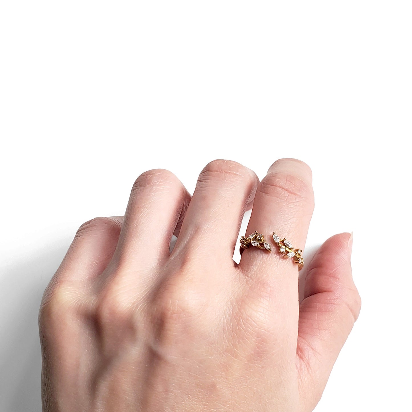 Marquise Leafy Ring