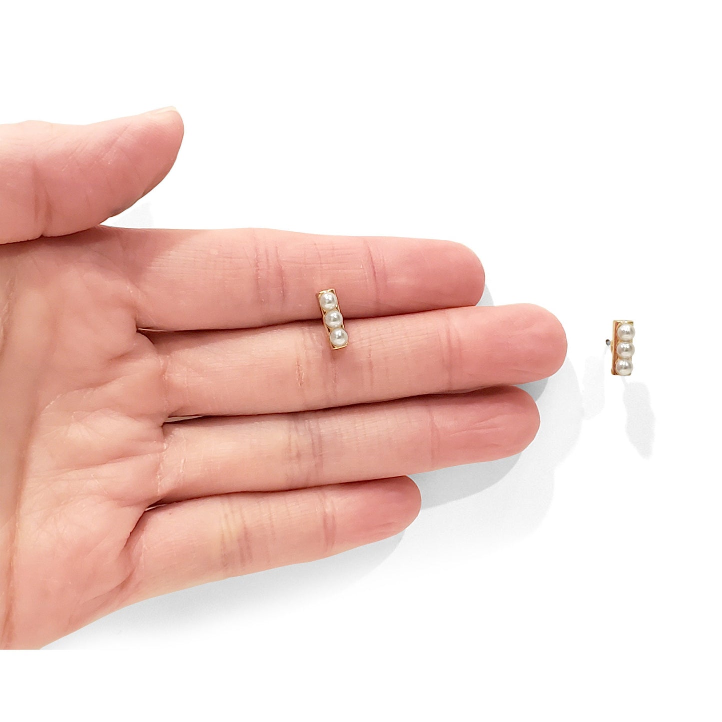 Mini Pearl Bar Studs