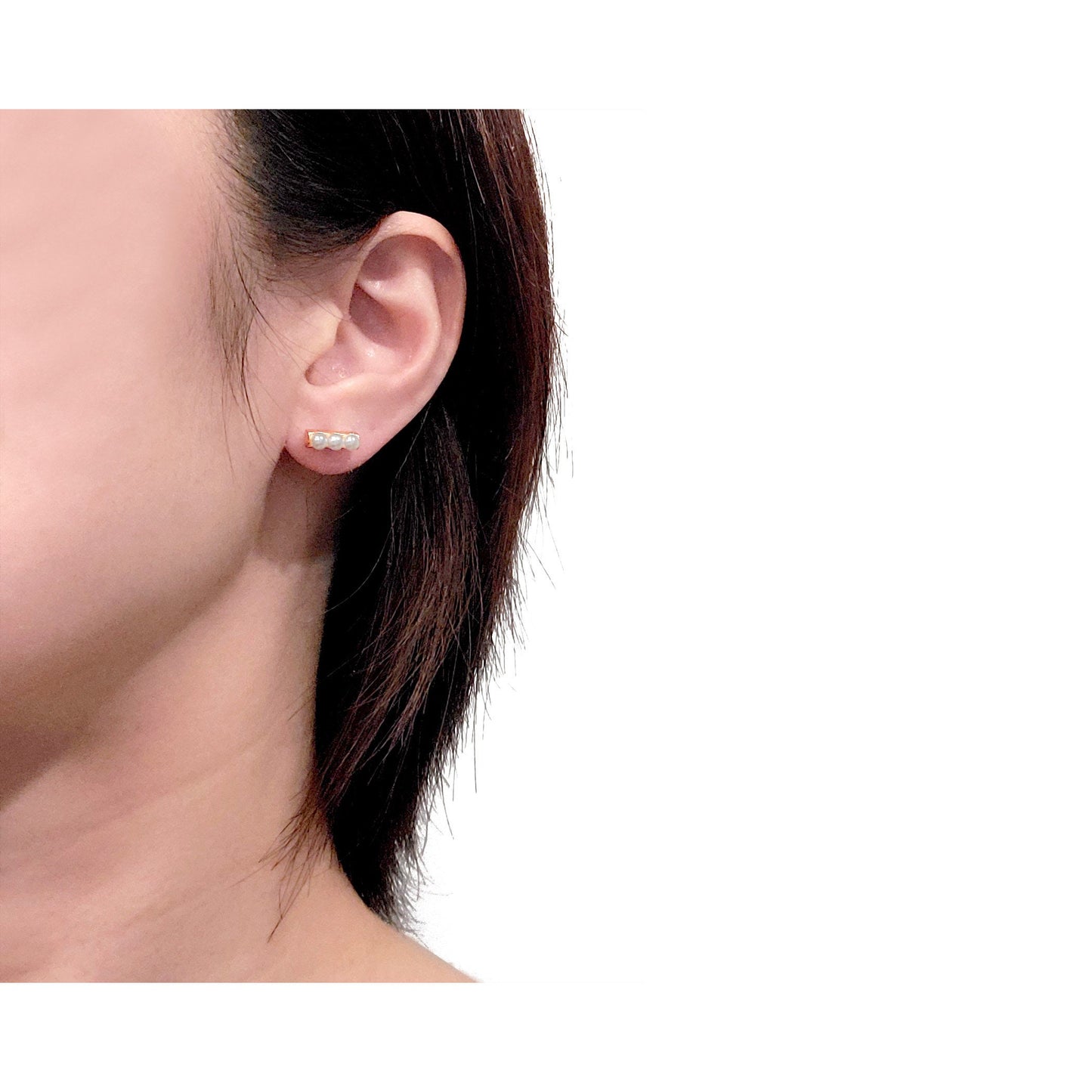 Mini Pearl Bar Studs