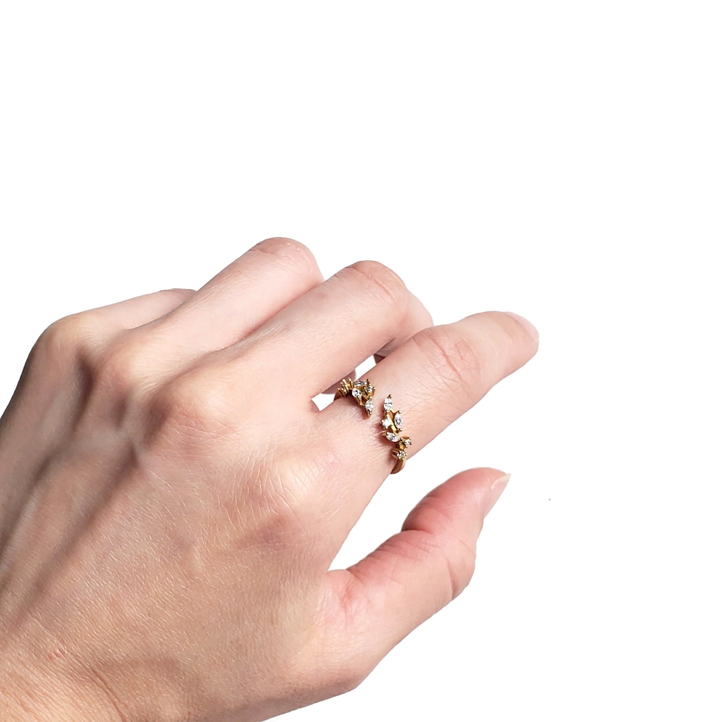 Marquise Leafy Ring