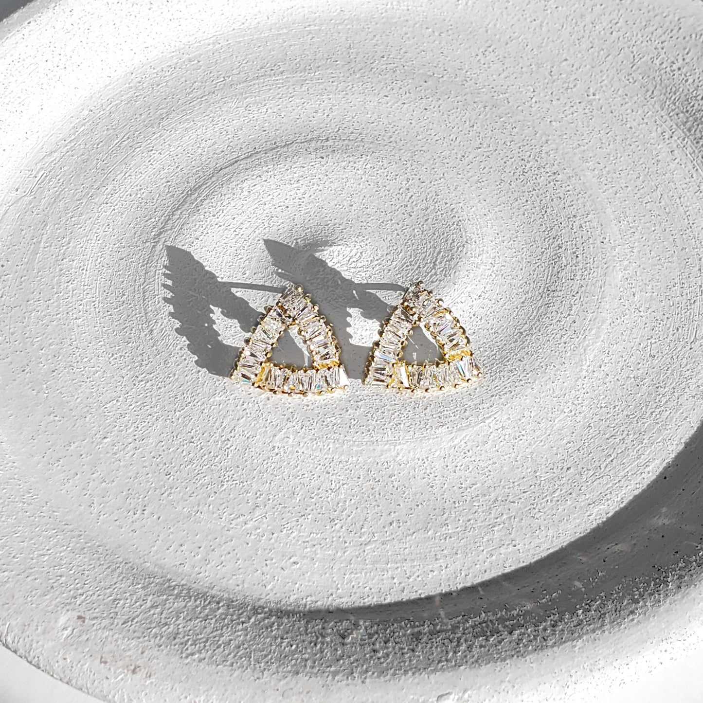 Triangle Baguette Studs