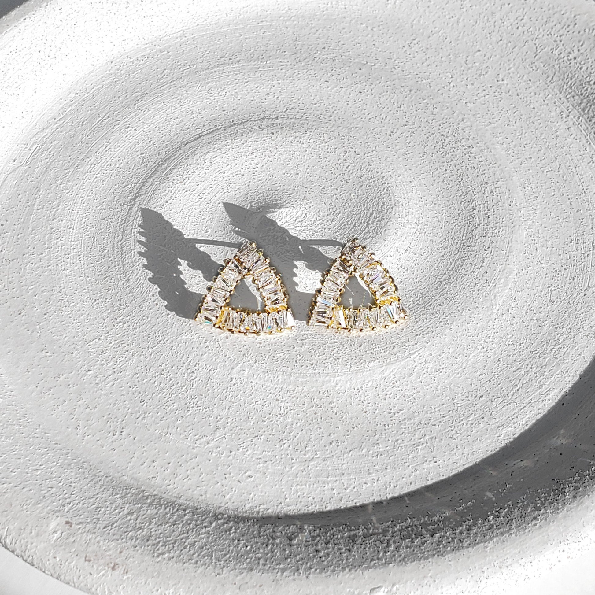 Triangle Baguette Studs