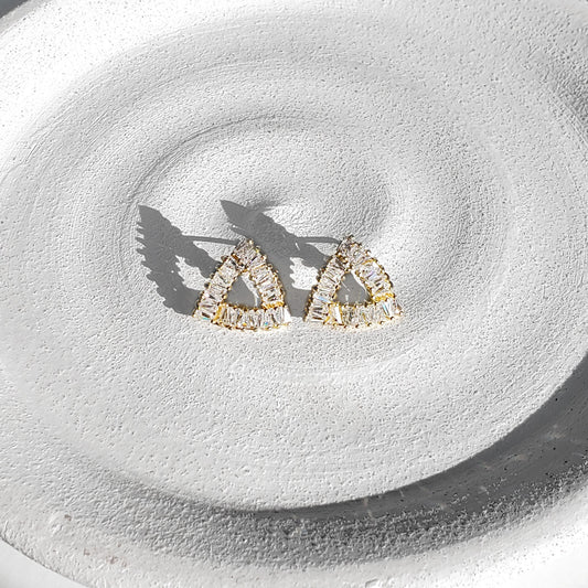 Triangle Baguette Studs