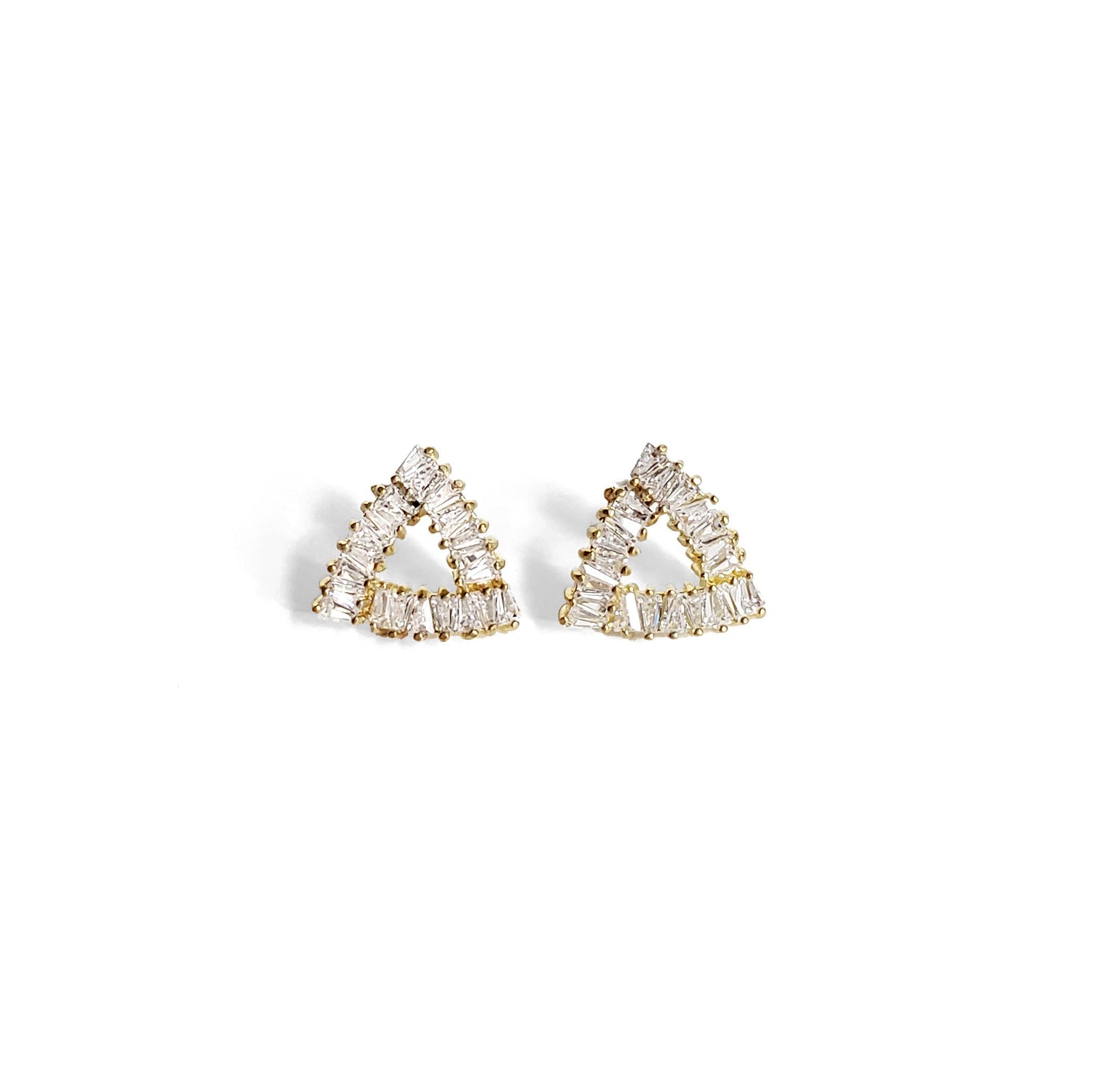 Triangle Baguette Studs