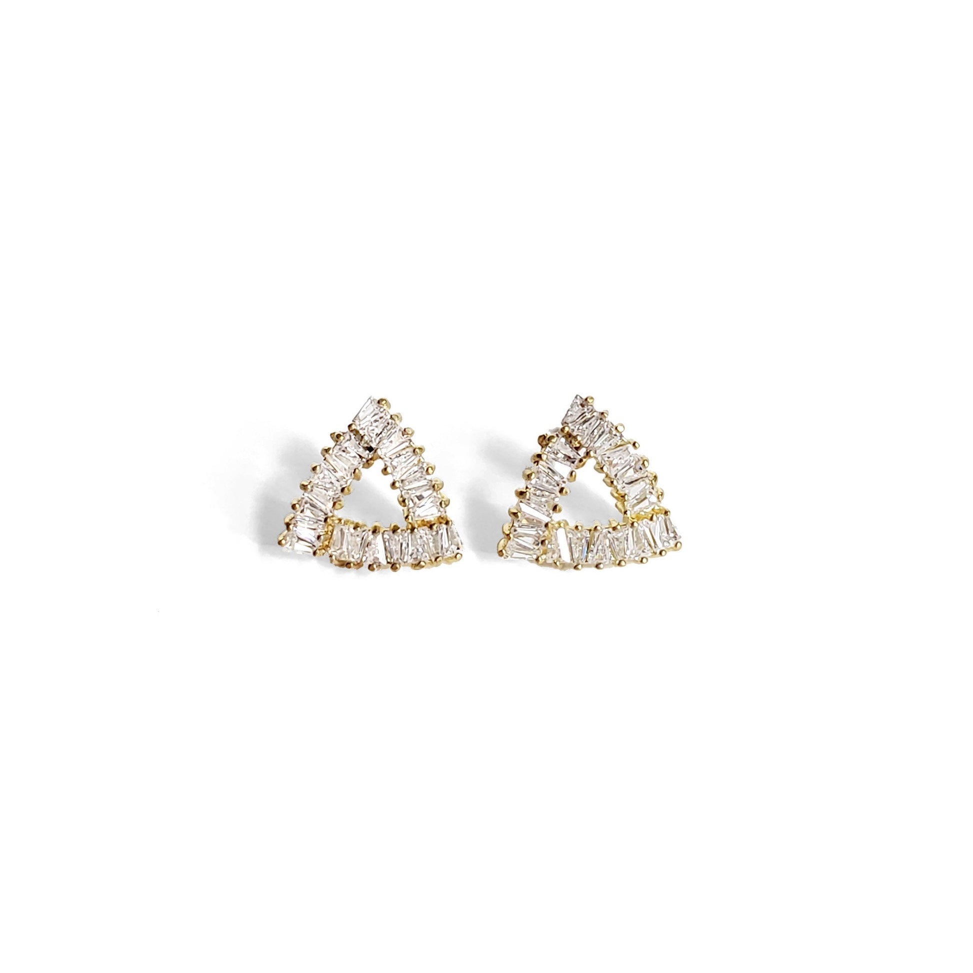 Triangle Baguette Studs