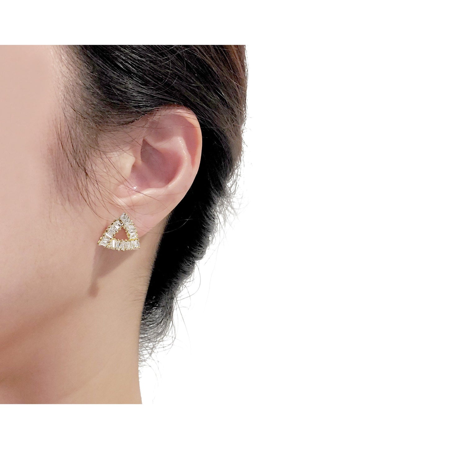 Triangle Baguette Studs