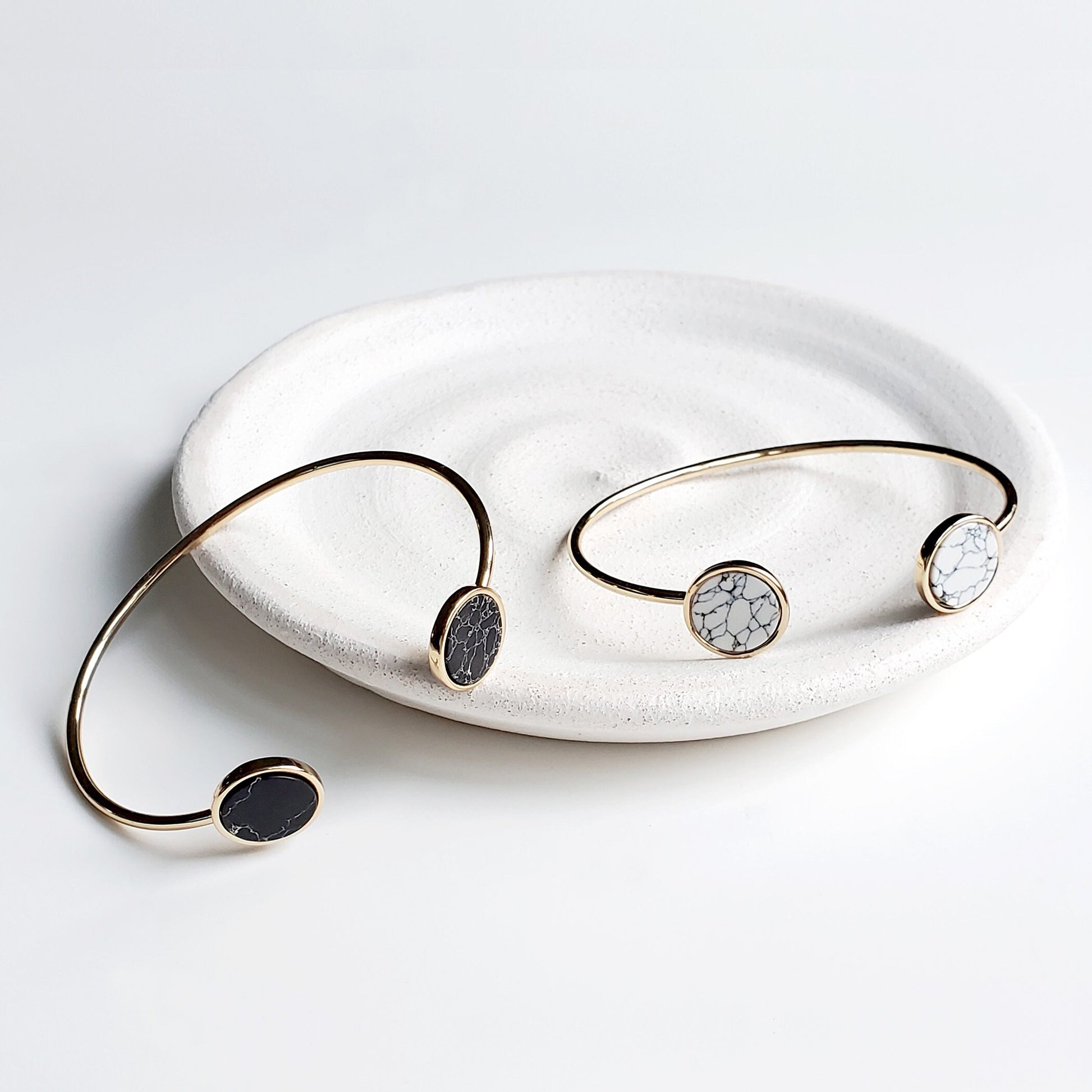 Marble Gold Cuff Bracelet