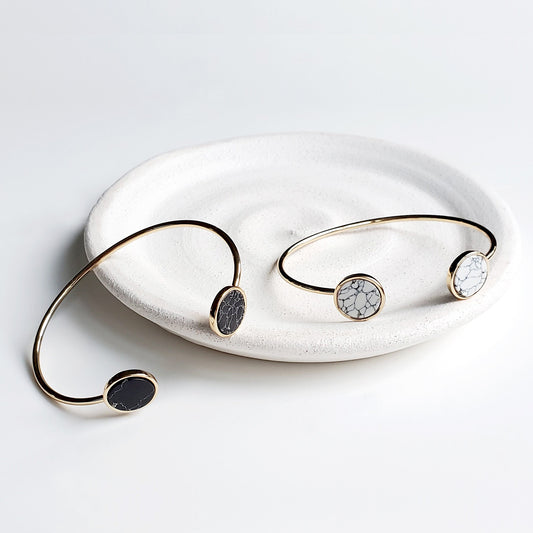 Marble Gold Cuff Bracelet