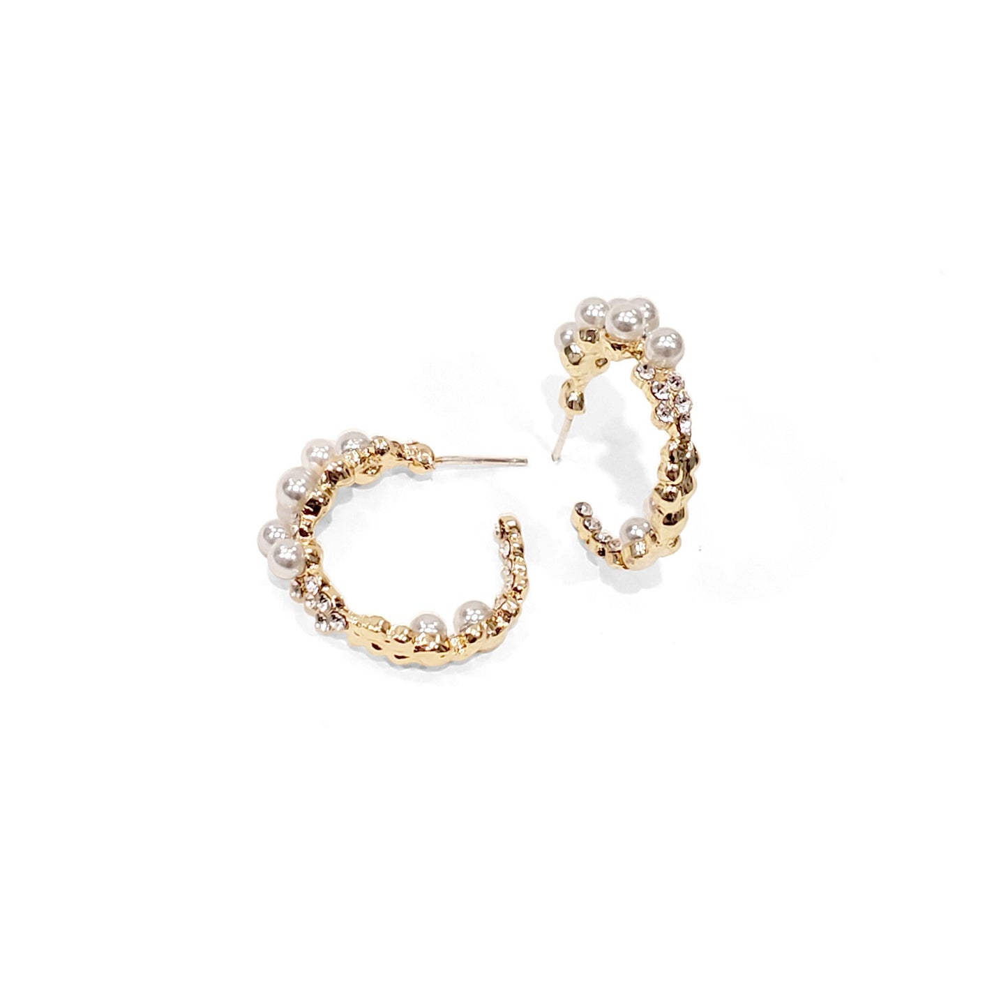 Cluster Pearl Hoops