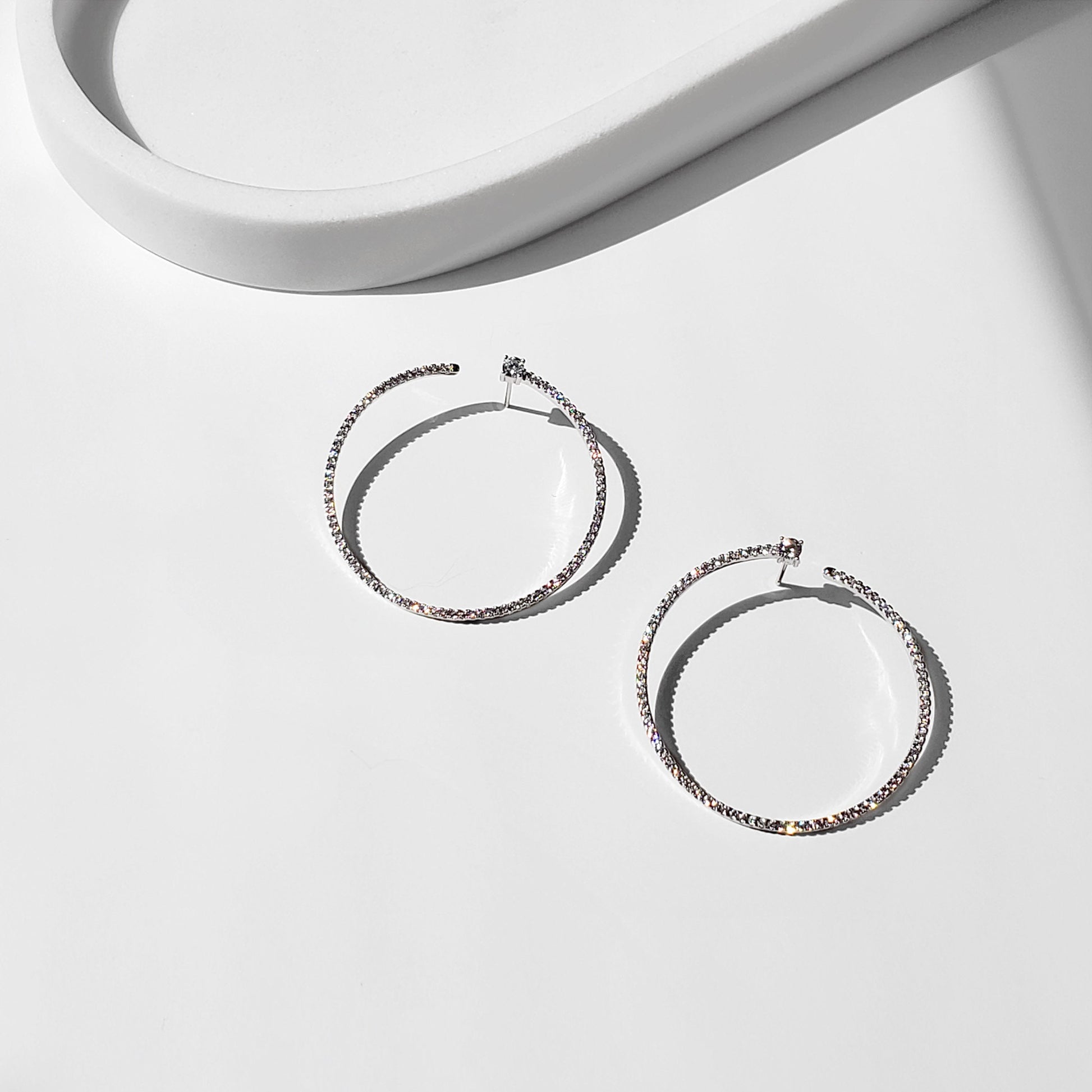 Large Pavé Hoops