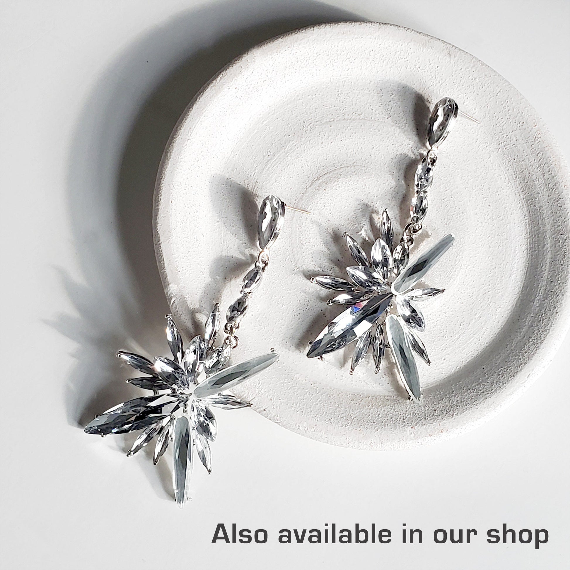 Large White Gold Hoop Earrings