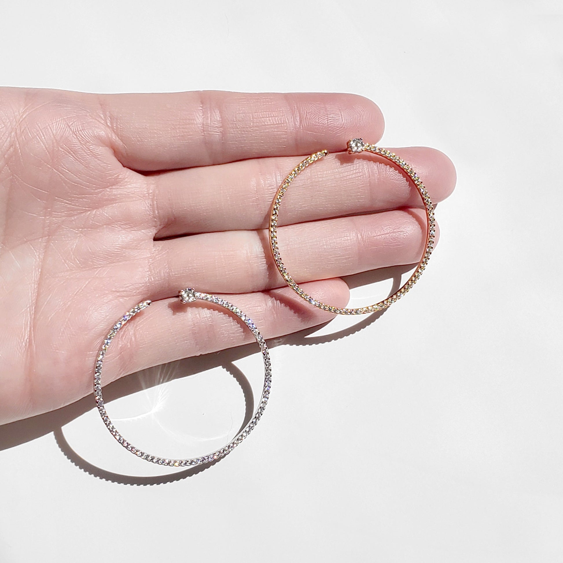 Large Pavé Hoops