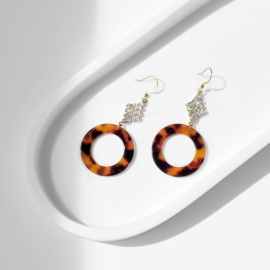 Baguette Long Drop Earrings