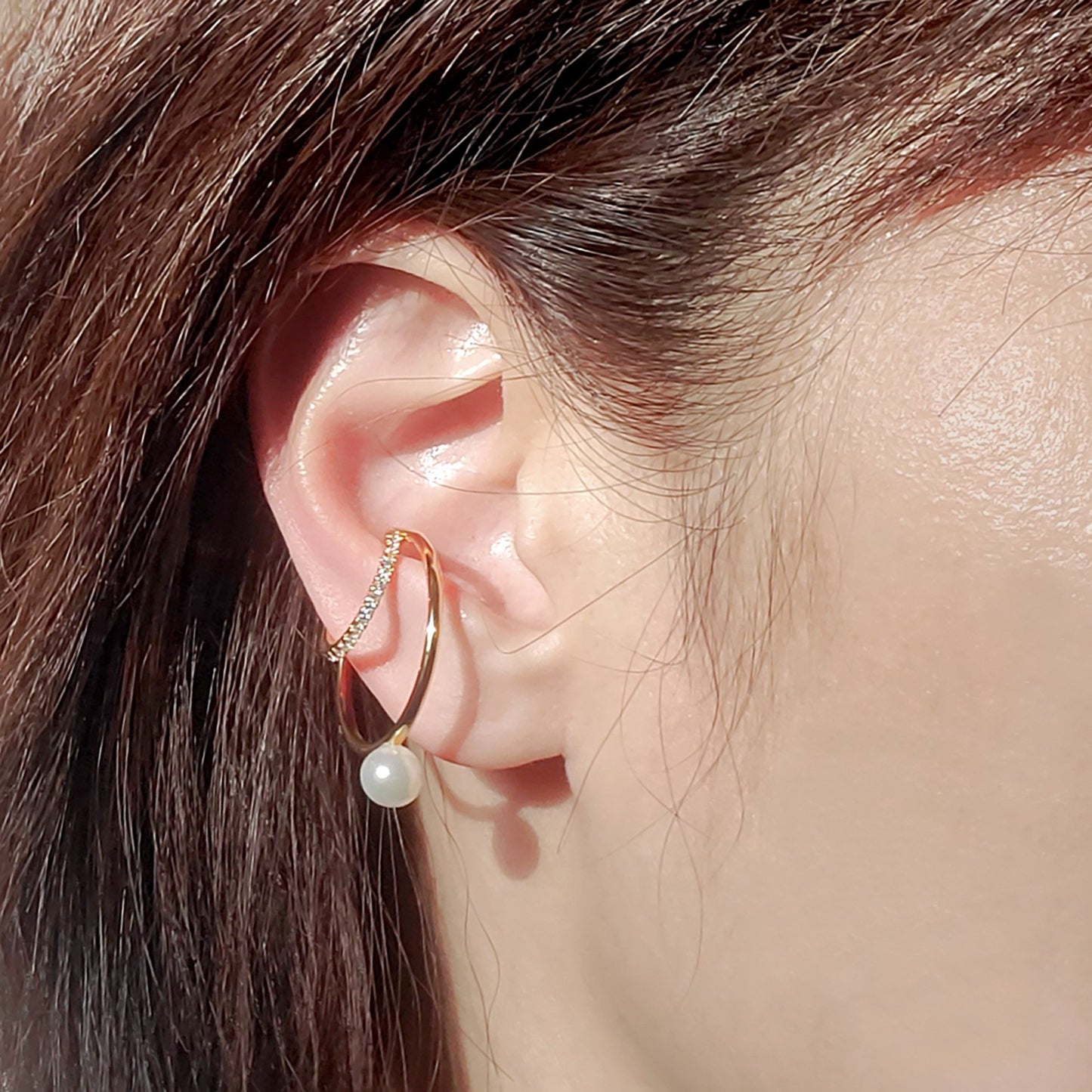 Pearl Hoop Ear Cuff
