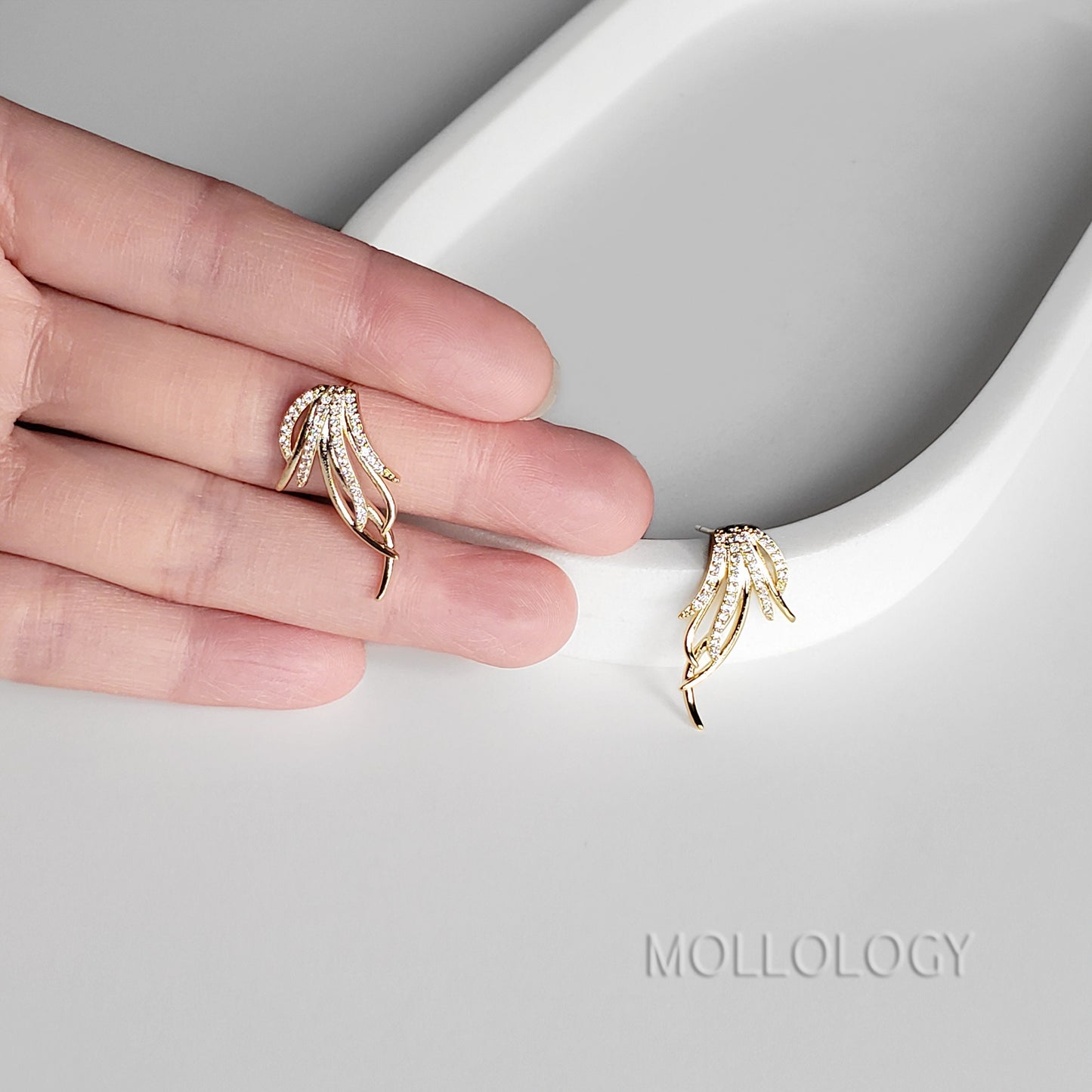 Gold Pavé Earrings