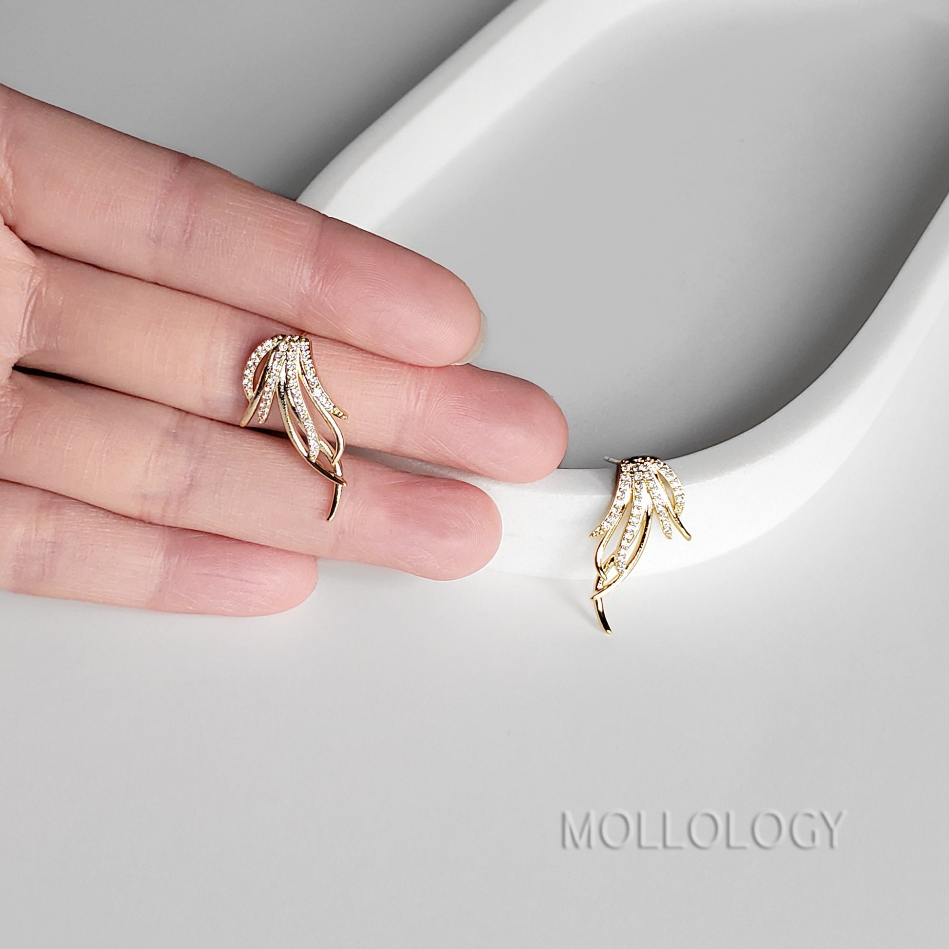 Gold Pavé Earrings