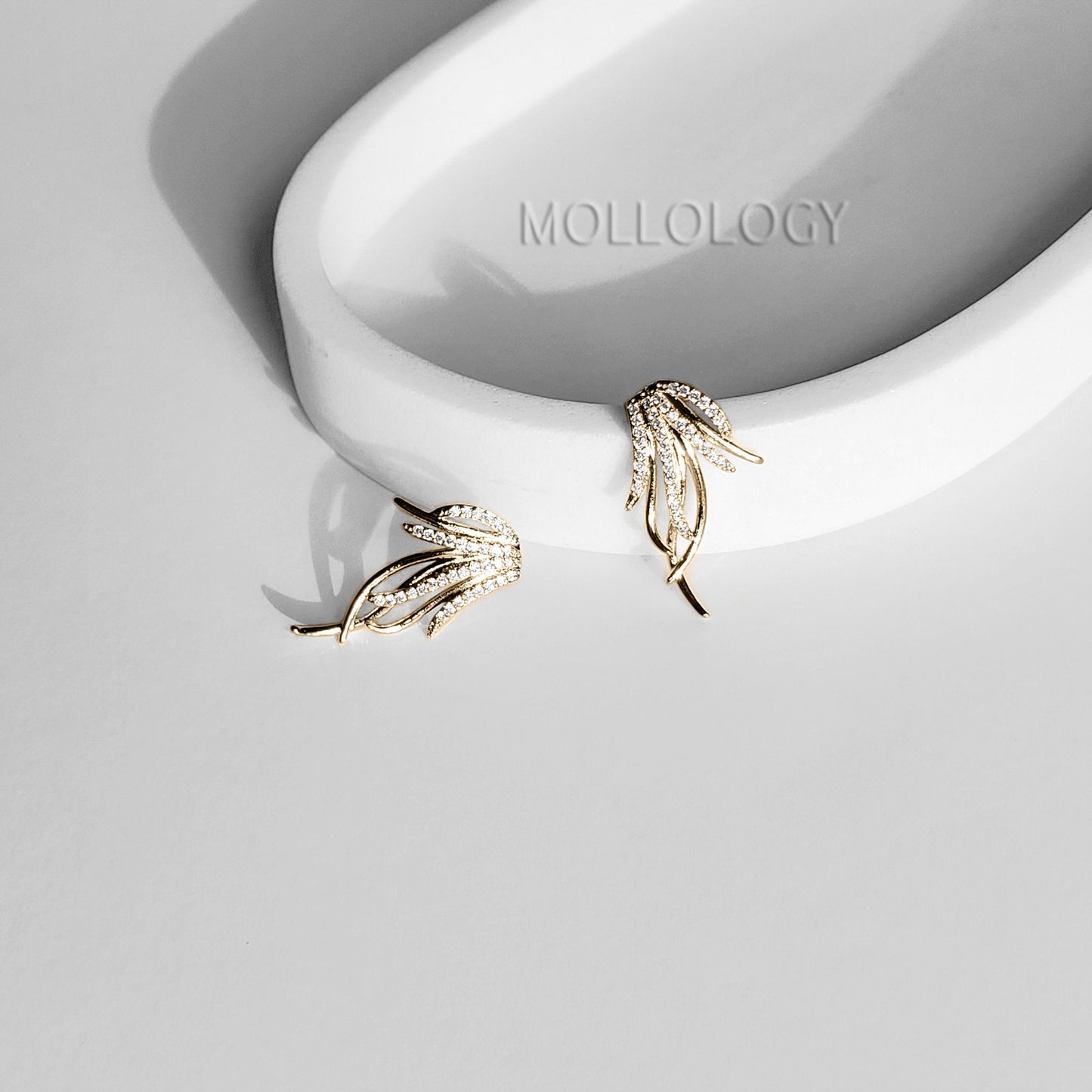Gold Pavé Earrings