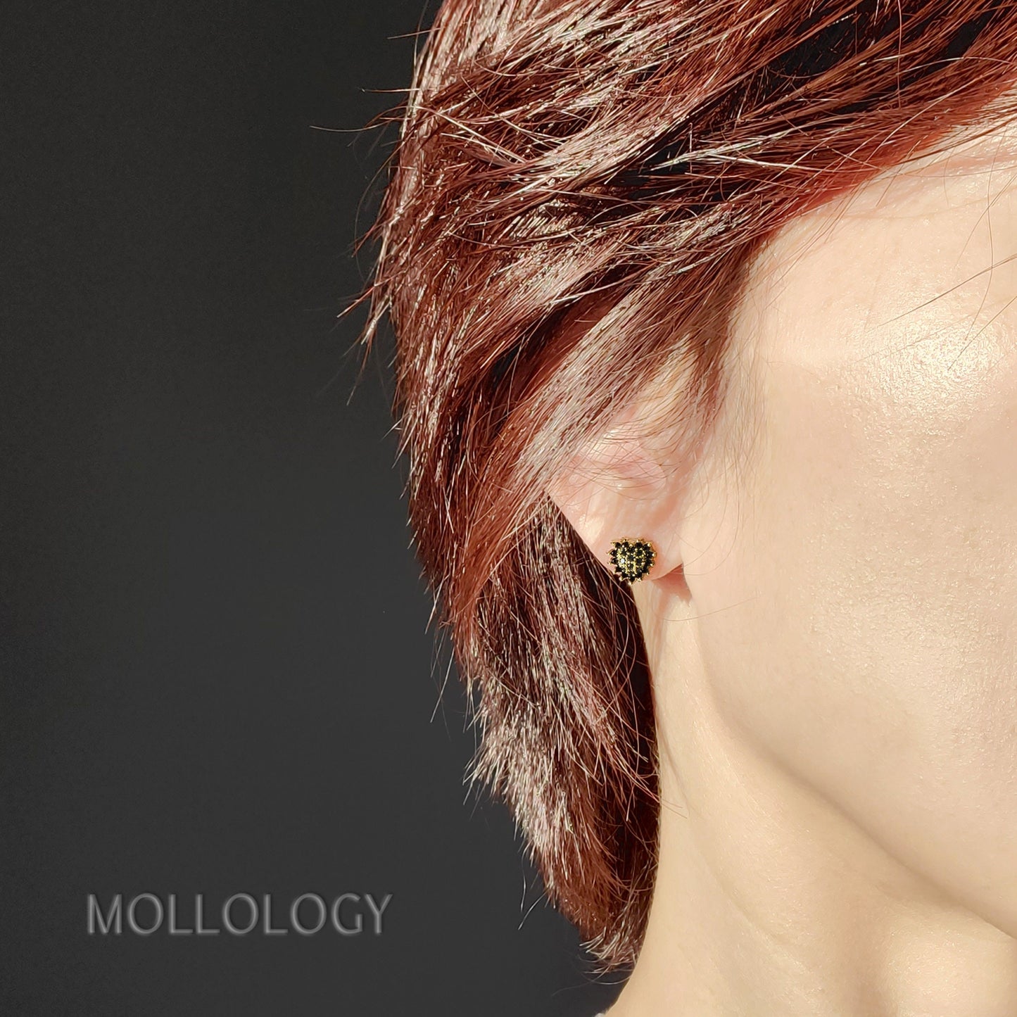 Black Heart Studs