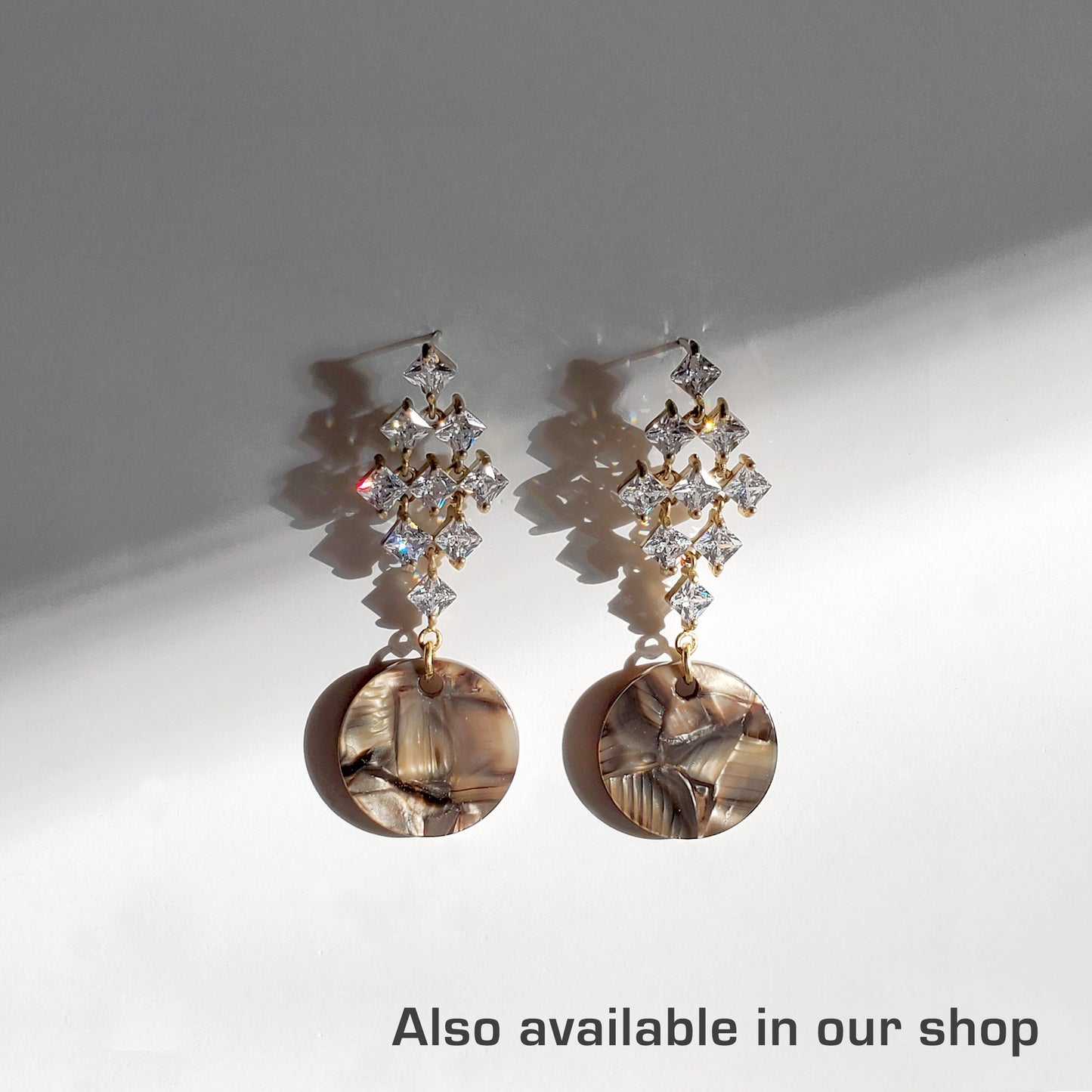 Tortoise Circle Earrings
