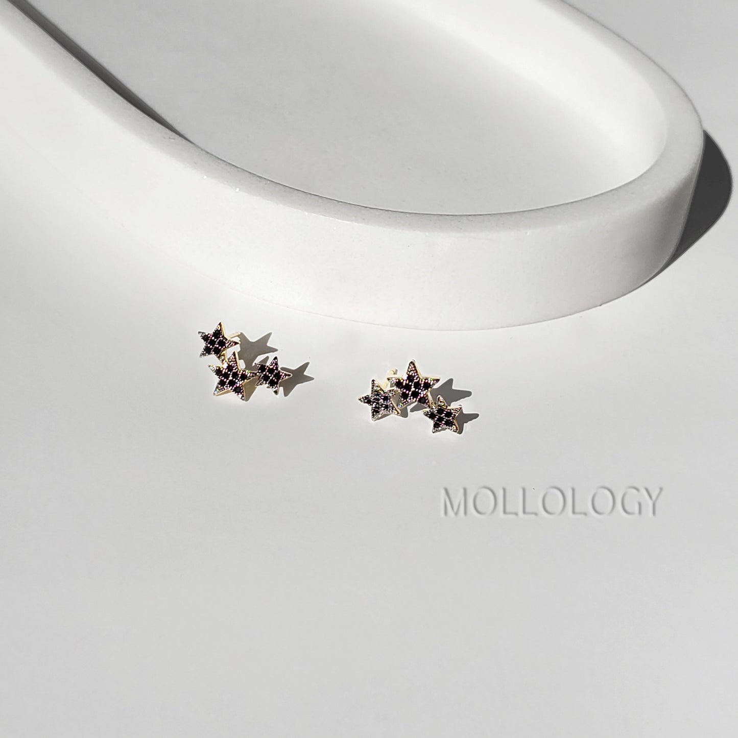 Black Star Earrings