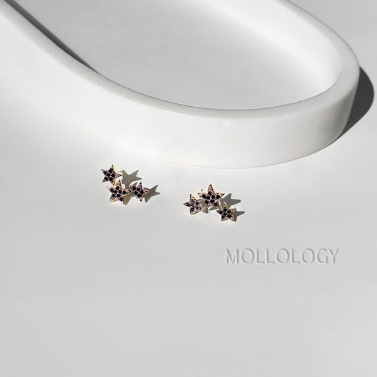 Black Star Earrings