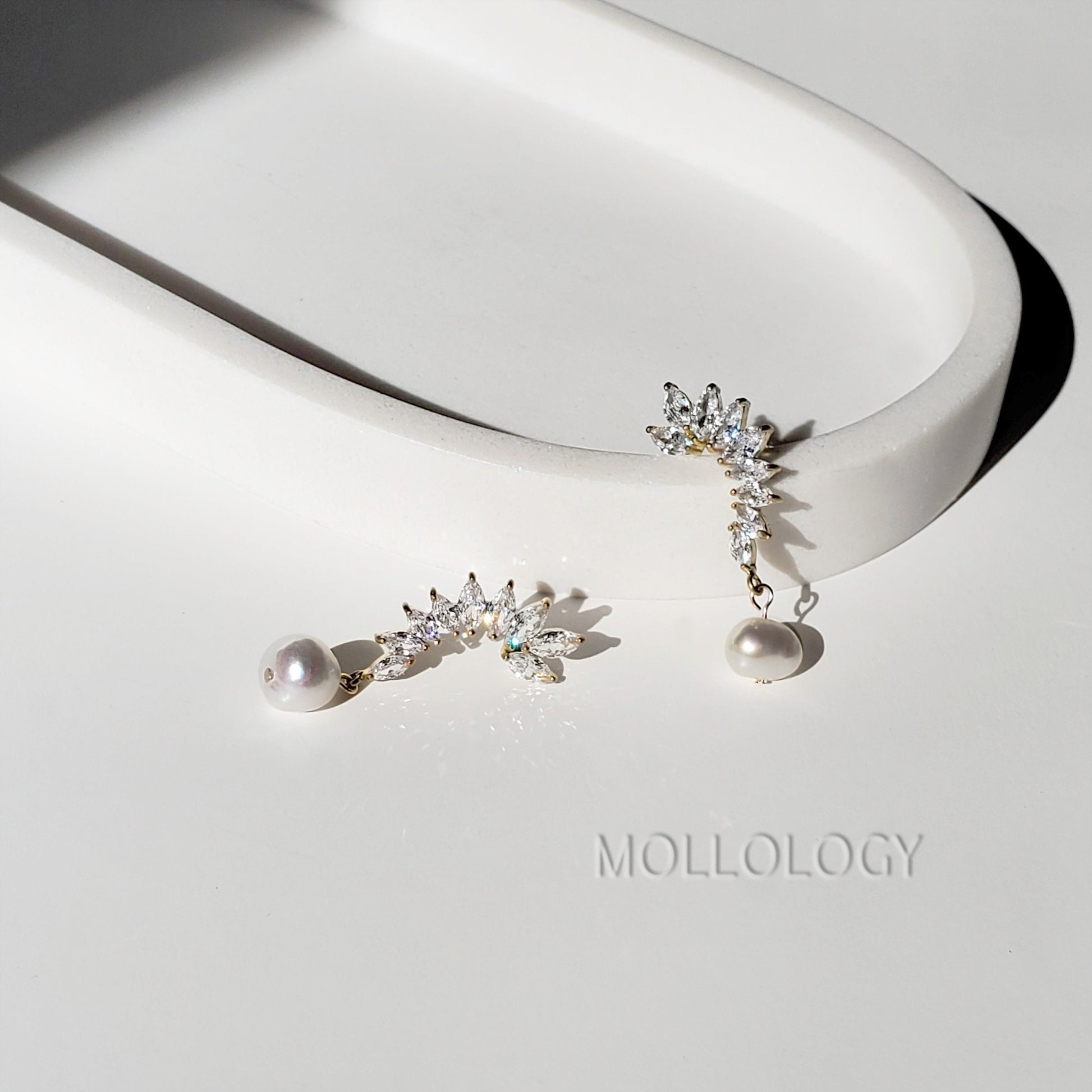 Marquise Pearl Drop Earrings
