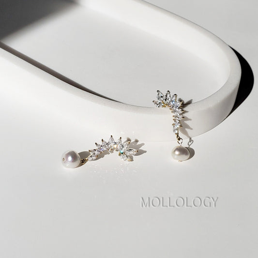 Marquise Pearl Drop Earrings
