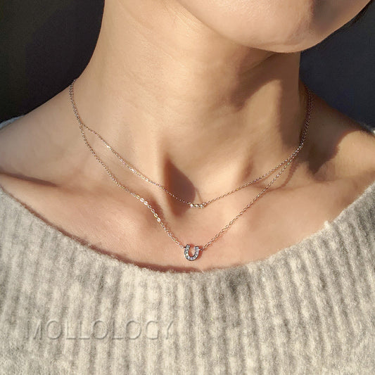 Tiny Horseshoe Necklace