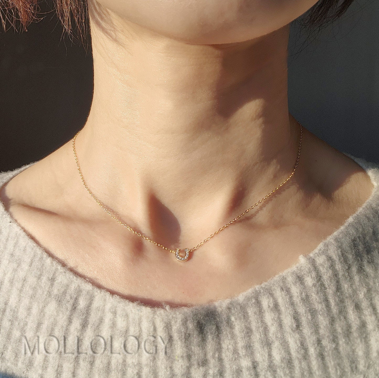 Tiny Horseshoe Necklace