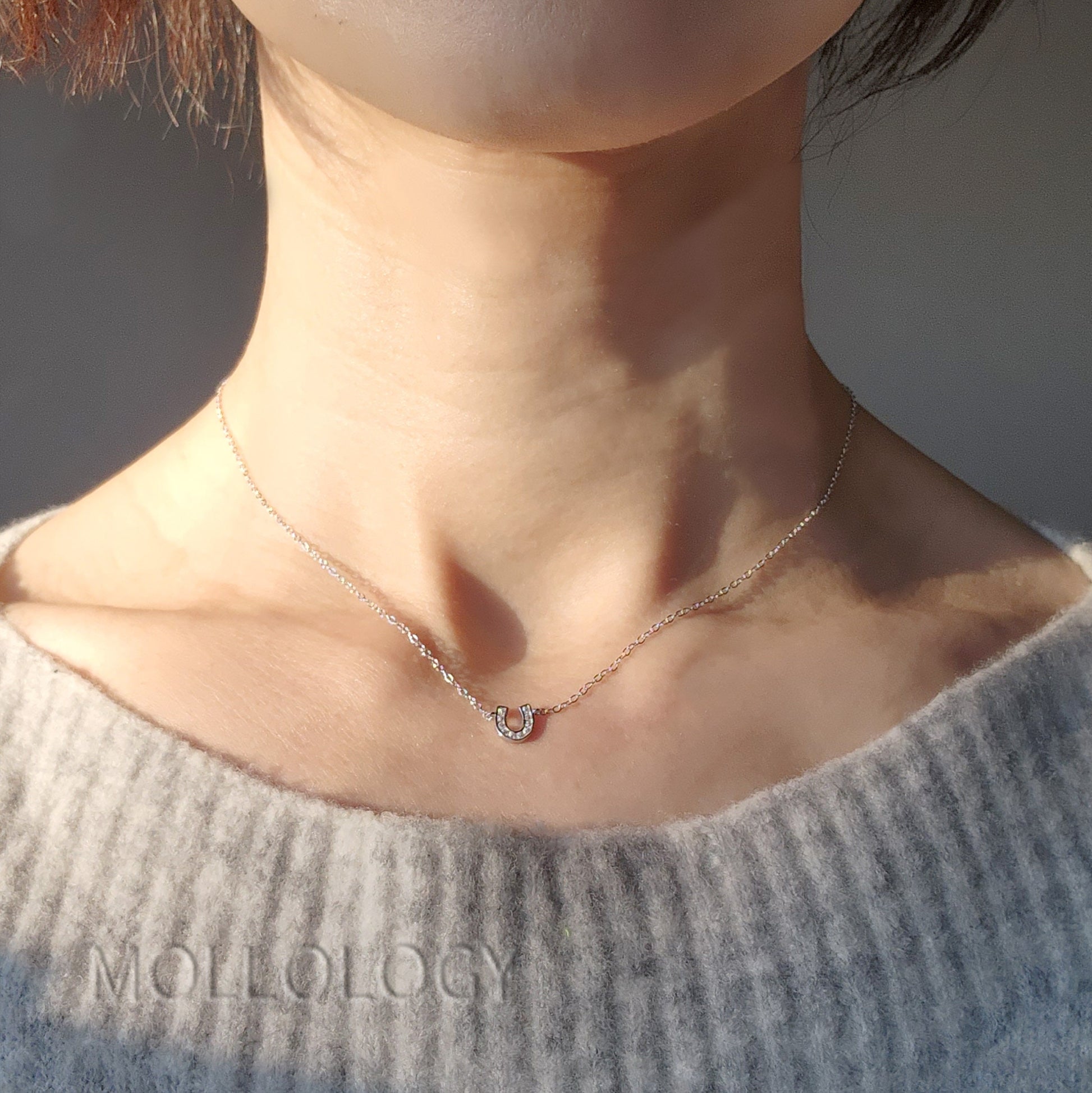 Tiny Horseshoe Necklace