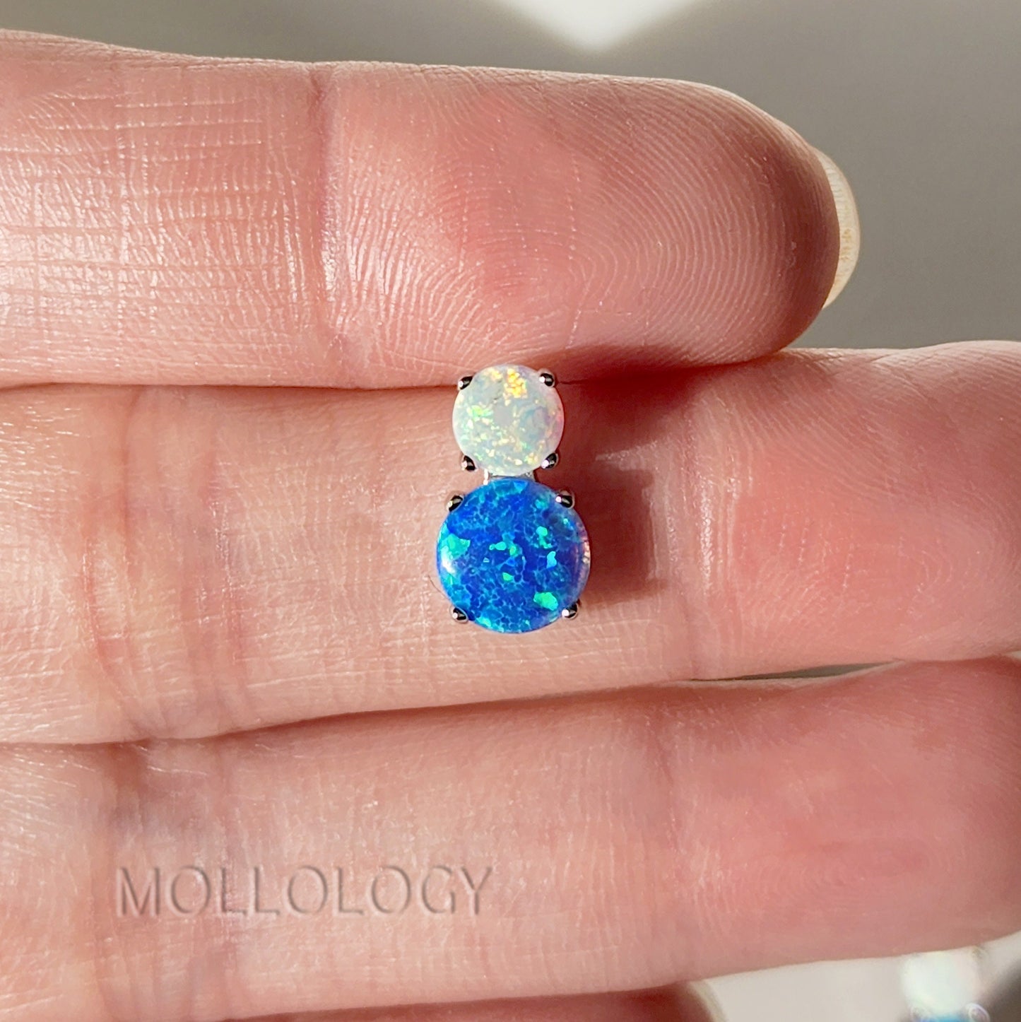 Blue Opal Earrings