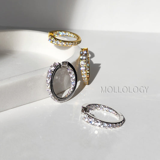 Diamond Hoop Earrings