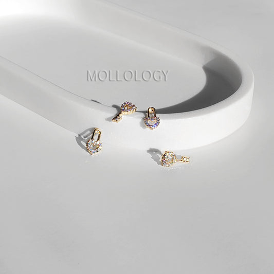 Heart Earrings, Heart Studs